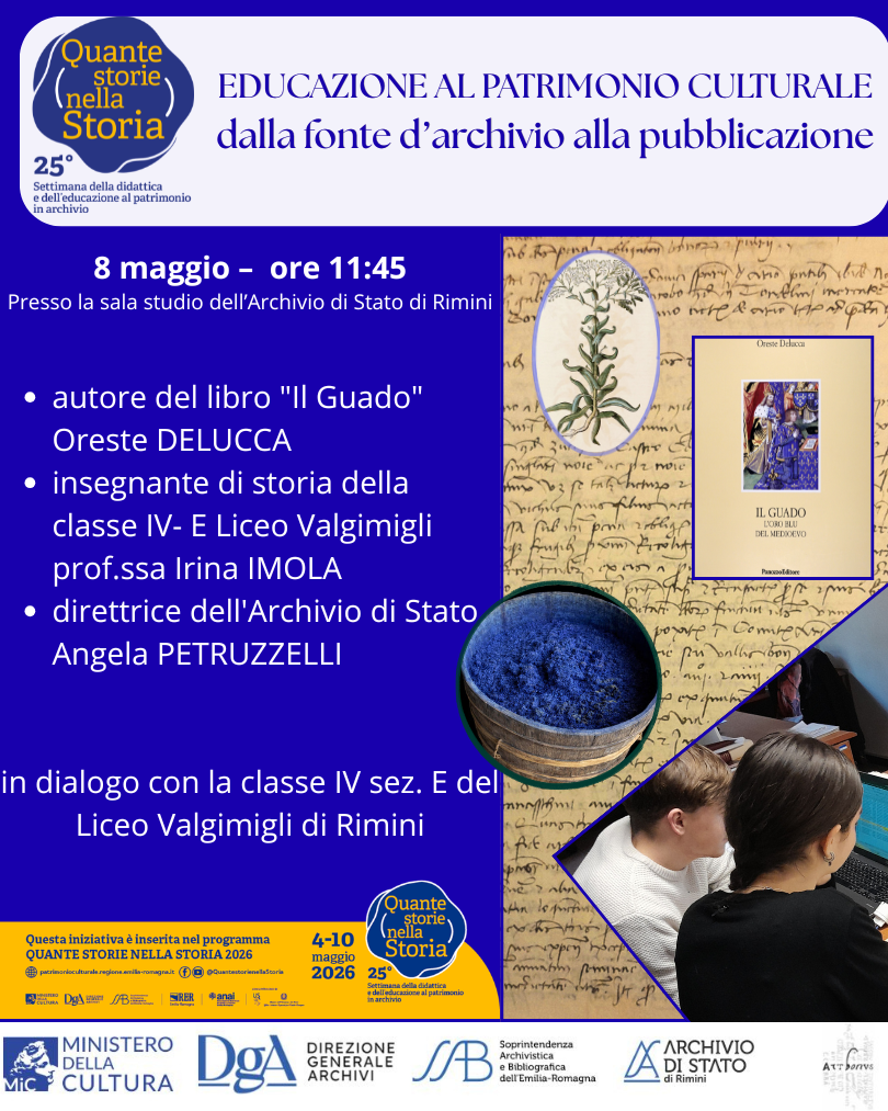 locandina per "Quante storie nella storia" incontro dell'8 maggio 2026